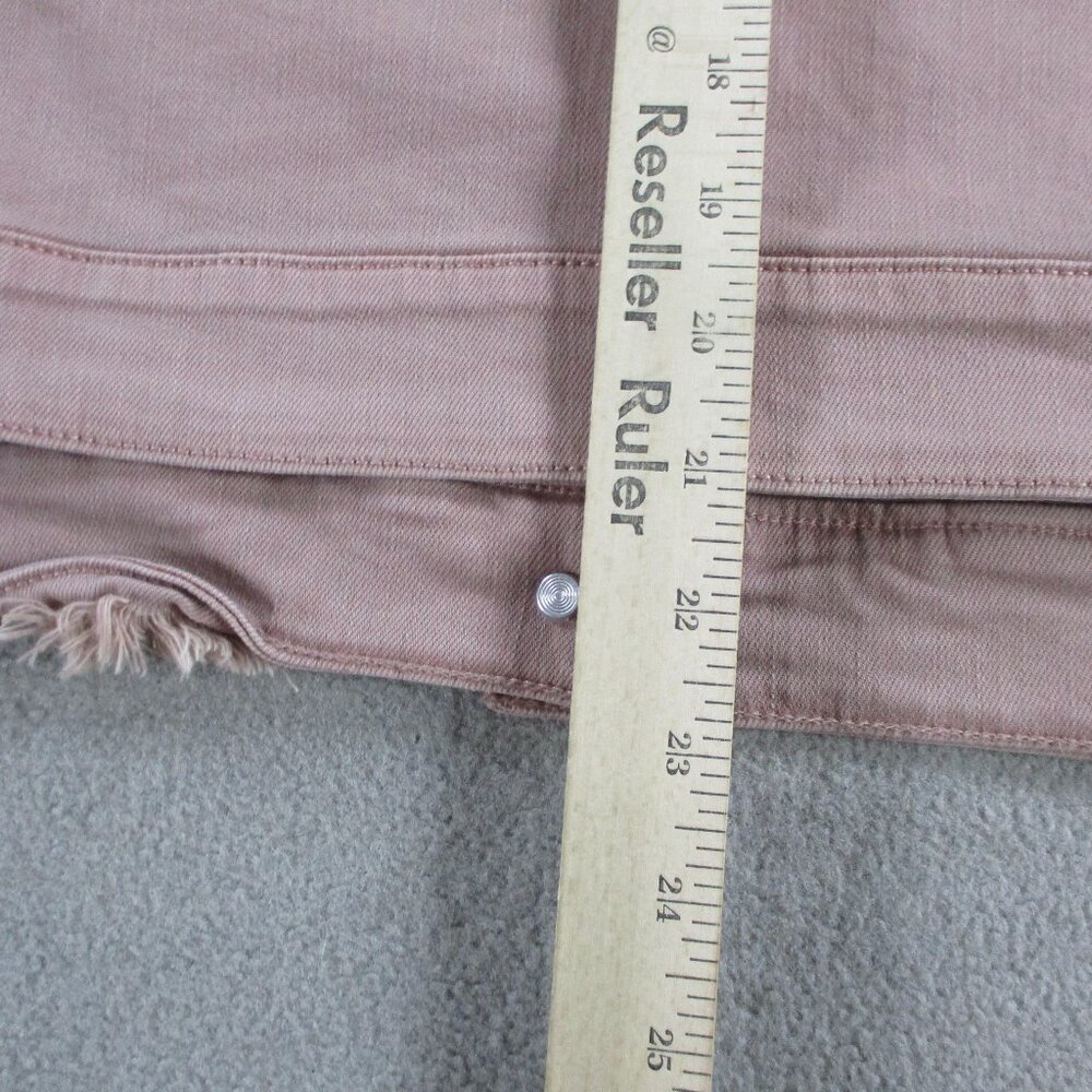 Risen Jacket Womens Large Mauve Pink Deconstructed Distressed Denim Trucker NWT - Picture 10 of 11